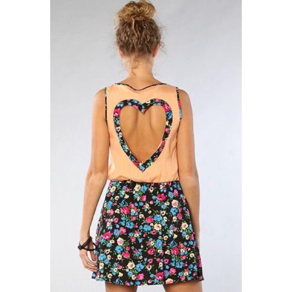 Urban Outfitters Reverse Heart-Back Cutout Dress Small